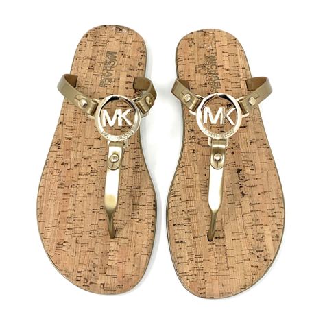 michael kors charm jelly flip flops